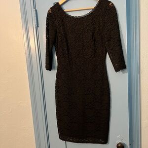 Black lace cocktail dress